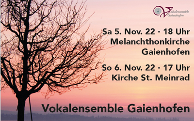 Einladung zum Herbstkonzert - am 05.11.2022 in der Melanchthonkirche