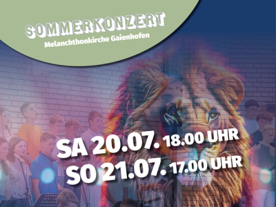 Einladung zum Sommerkonzert am 20./21. Juli in der Melanchthonkirche Gaienhofen